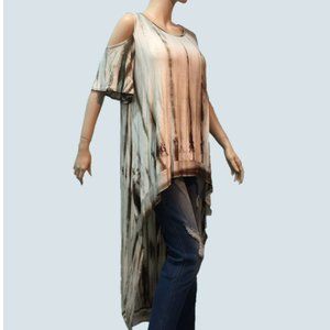 Unique Tie Dye Blend High Low Top